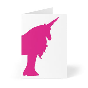 Pink Unicorn Greeting Cards (8 pcs)