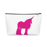 Pink Unicorn Accessory Pouch w T-bottom