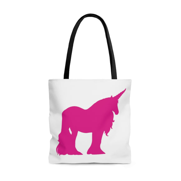Pink Unicorn AOP Tote Bag