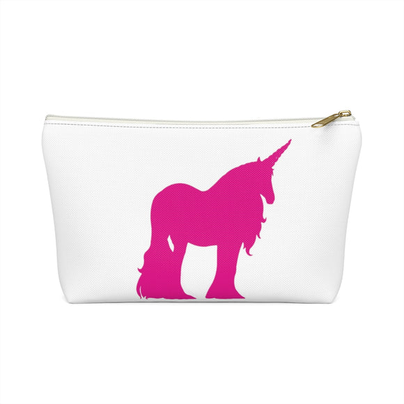Pink Unicorn Accessory Pouch w T-bottom